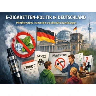 Mentholverbot, Präventionsgipfel, Steuerdebatte – was die Politik für Dampfer plant - E-Zigaretten-Politik: Was Dampfer jetzt ☀ wissen müssen