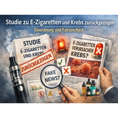 Krebs durch E-Zigaretten? Studie offiziell zurückgezogen – was Dampfer wissen müssen - E-Zigaretten &amp; Krebs? ☀ Warum die Studie zurückgezogen wurde