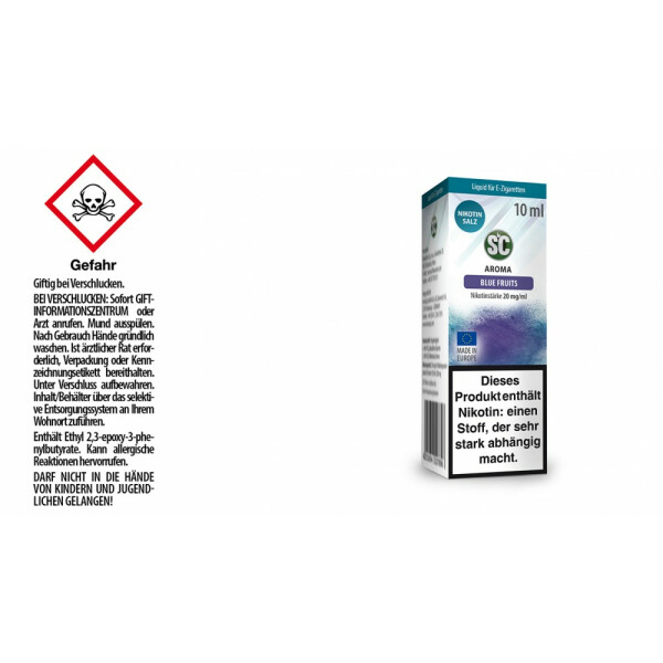 SC - Blue Fruits - E-Zigaretten Nikotinsalz Liquid - 20 mg/ml (1er Packung)