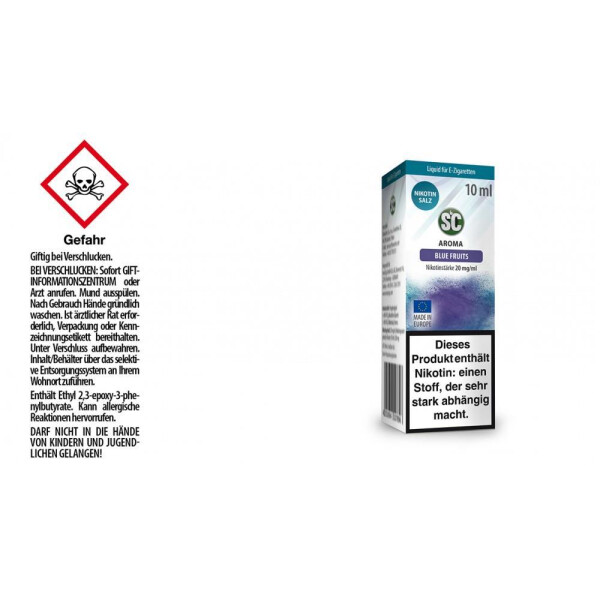 SC - Blue Fruits - E-Zigaretten Nikotinsalz Liquid - 20 mg/ml (10er Packung)