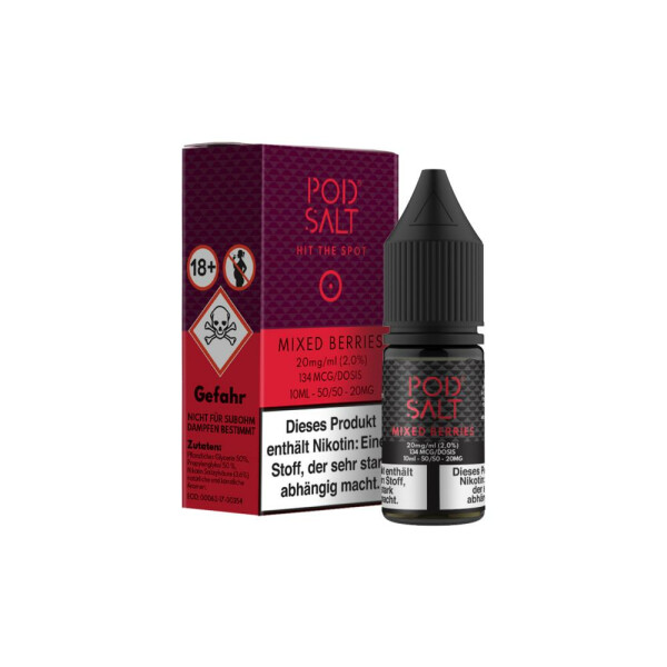 Pod Salt - Mixed Berries - E-Zigaretten Nikotinsalz Liquid 20 mg/ml (1er Packung)
