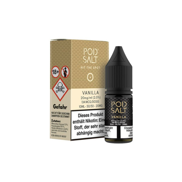Pod Salt - Vanilla - E-Zigaretten Nikotinsalz Liquid 20 mg/ml (1er Packung)