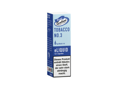 Erste Sahne Liquid - Tobacco No. 3 - 3 mg/ml (10er Packung)