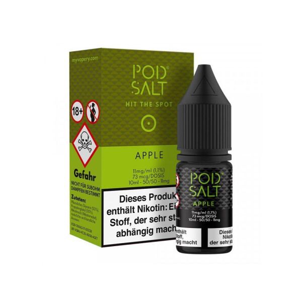 Pod Salt - Apple - E-Zigaretten Nikotinsalz Liquid 11 mg/ml (1er Packung)