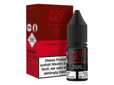 Pod Salt - Strawberry - E-Zigaretten Nikotinsalz Liquid...