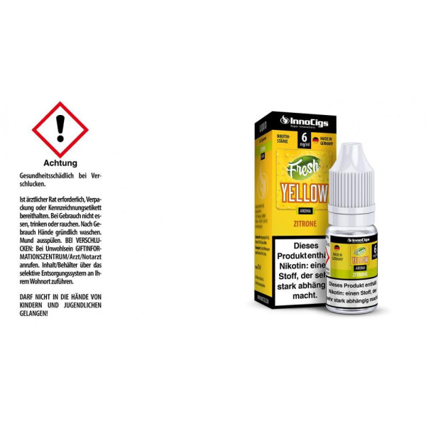 Fresh Yellow Zitrone Aroma - Liquid für E-Zigaretten - 6 mg/ml (1er Packung)