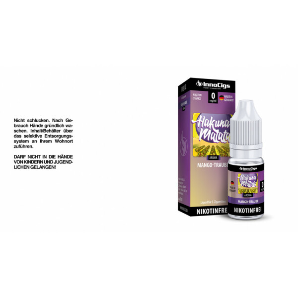 Hakuna Matata Traube Aroma - Liquid für E-Zigaretten - 0 mg/ml (1er Packung)