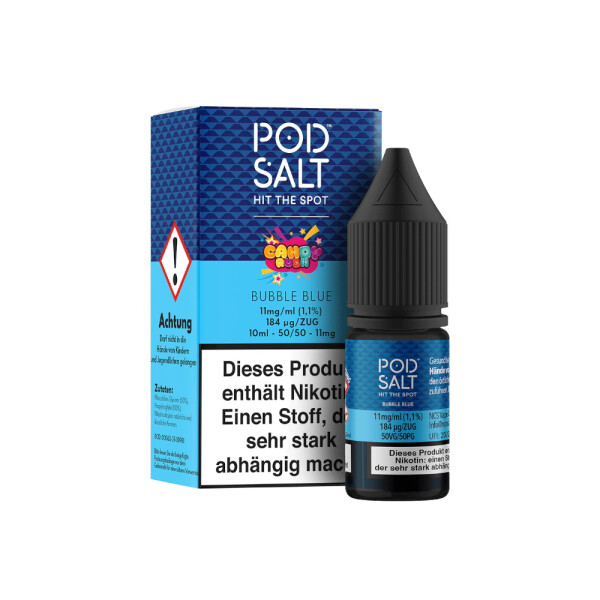 Pod Salt Fusion - Bubble Blue - E-Zigaretten Nikotinsalz Liquid