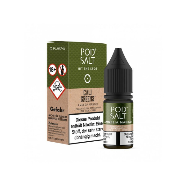 Pod Salt Fusion - Amnesia Mango - E-Zigaretten Nikotinsalz Liquid - 20 mg/ml (5er Packung)