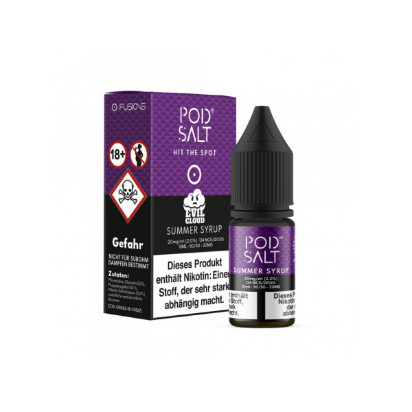 Pod Salt Fusion - Summer Syrup - E-Zigaretten Nikotinsalz Liquid - 20 mg/ml (1er Packung)