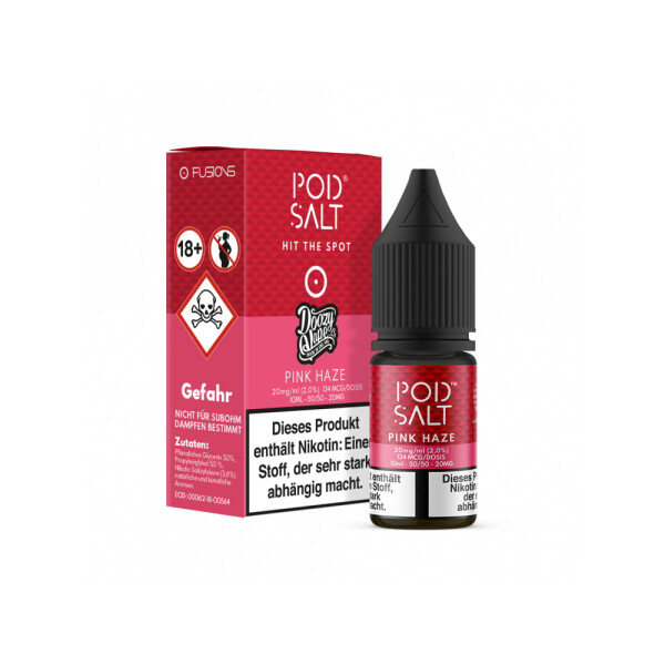 Pod Salt Fusion - Pink Haze - E-Zigaretten Nikotinsalz Liquid - 20 mg/ml (1er Packung)