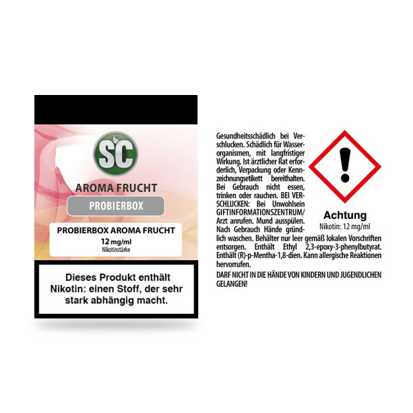 Fruit Probierbox E-Zigaretten Liquid 12 mg/ml