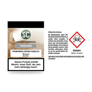 Tobacco Probierbox E-Zigaretten Liquid 18 mg/ml