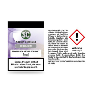 Gourmet Probierbox E-Zigaretten Liquid 3 mg/ml