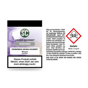 Gourmet Probierbox E-Zigaretten Liquid 18 mg/ml