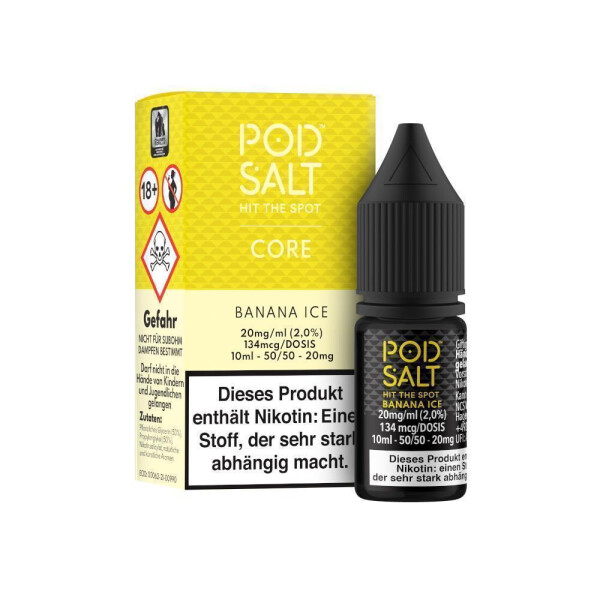 Pod Salt Core - Banana Ice - E-Zigaretten Nikotinsalz Liquid 20 mg/ml (1er Packung)
