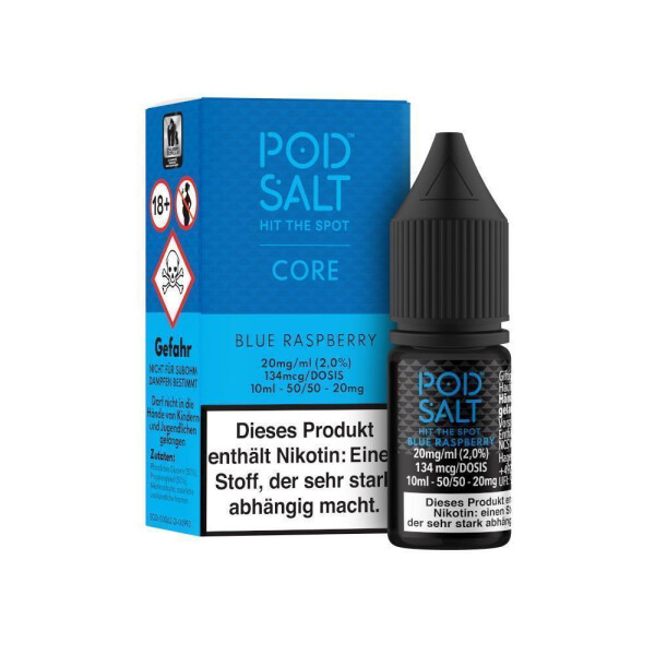 Pod Salt Core - Blue Raspberry - E-Zigaretten Nikotinsalz Liquid 20 mg/ml (1er Packung)