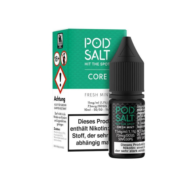 Pod Salt Core - Fresh Mint - E-Zigaretten Nikotinsalz Liquid 11 mg/ml (1er Packung)