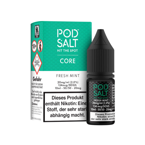Pod Salt Core - Fresh Mint - E-Zigaretten Nikotinsalz Liquid 20 mg/ml (1er Packung)