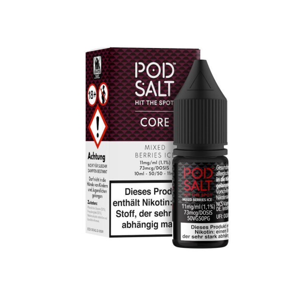 Pod Salt Core - Mixed Berries Ice - E-Zigaretten Nikotinsalz Liquid 11 mg/ml (1er Packung)