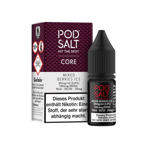 Pod Salt Core - Mixed Berries Ice - E-Zigaretten Nikotinsalz Liquid 20 mg/ml (1er Packung)