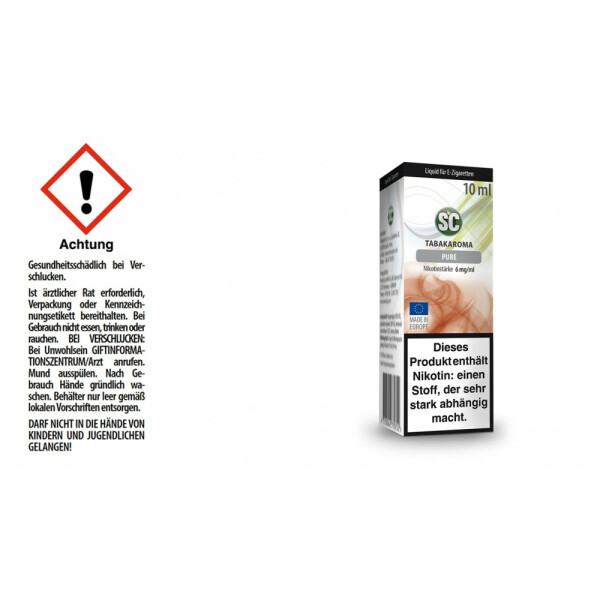 SC Liquid - Pure Tabakaroma - 6 mg/ml (1er Packung)