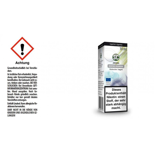 SC Liquid - Menthol - Blaubeere - 3 mg/ml (1er Packung)