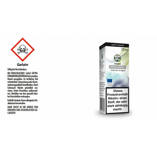 SC Liquid - Menthol - Blaubeere - 18 mg/ml (10er Packung)
