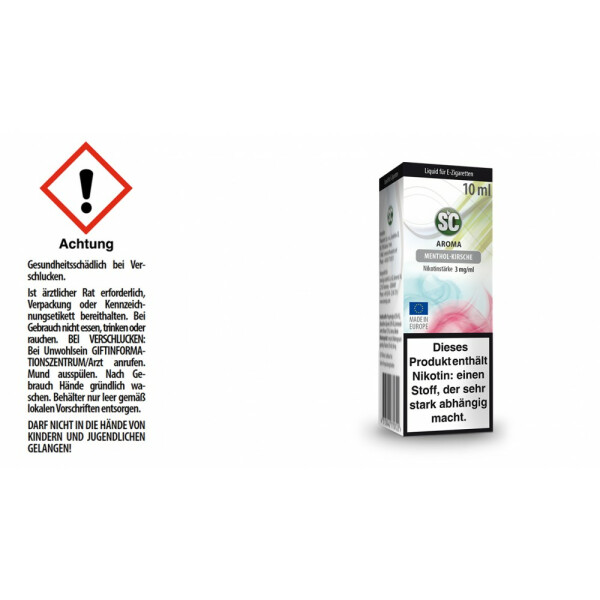 SC Liquid - Menthol - Kirsche - 3 mg/ml (1er Packung)