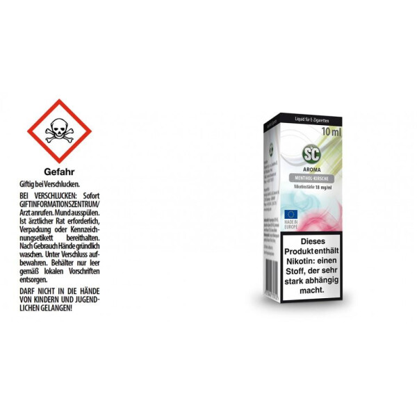 SC Liquid - Menthol - Kirsche - 18 mg/ml (1er Packung)