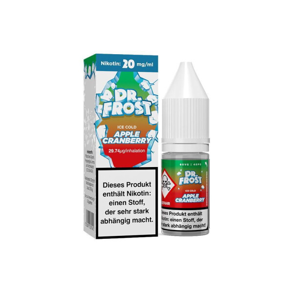 Dr. Frost - Ice Cold - Apple Cranberry - Nikotinsalz Liquid - 20 mg/ml (1er Packung)