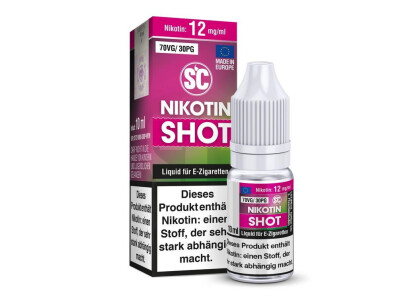 SC - 10ml Nikotin Shot 70VG/30PG - 12 mg/ml (1er Packung)