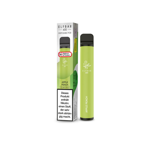 Elfbar 600 Einweg E-Zigarette - Apple Peach - 20 mg/ml (1er Packung)