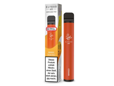 Elfbar 600 Einweg E-Zigarette - Mango - 20 mg/ml (1er...