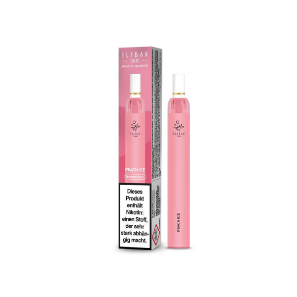Elfbar T600 Einweg E-Zigarette - Peach Ice - 20 mg/ml (1er Packung)