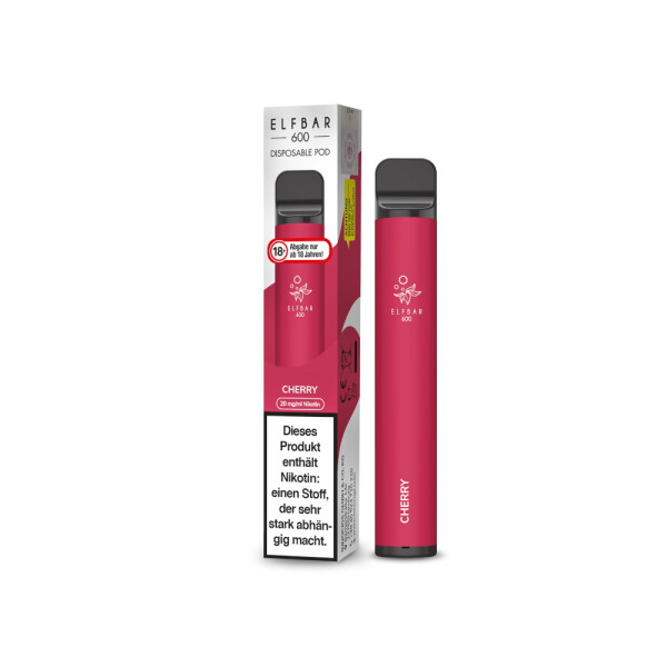 Elfbar 600 Einweg E-Zigarette - Cherry - 20 mg/ml (1er Packung)