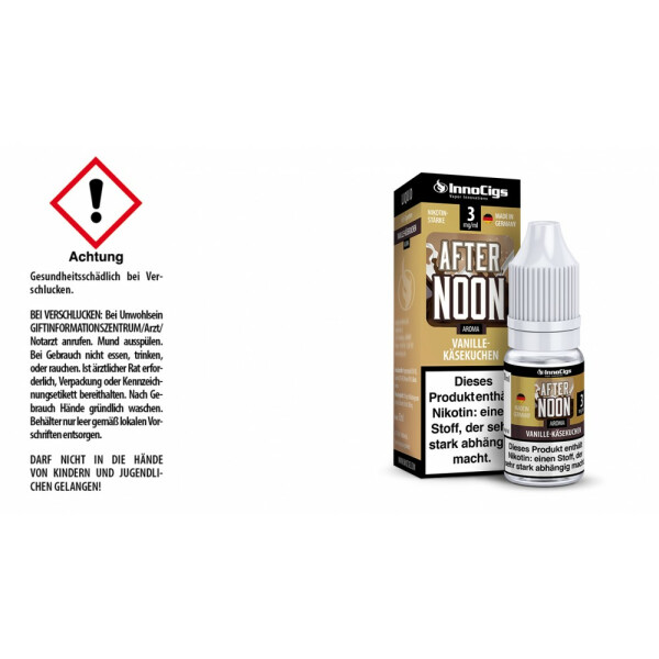 Afternoon Vanille-Käsekuchen Aroma - Liquid für E-Zigaretten - 3 mg/ml (1er Packung)