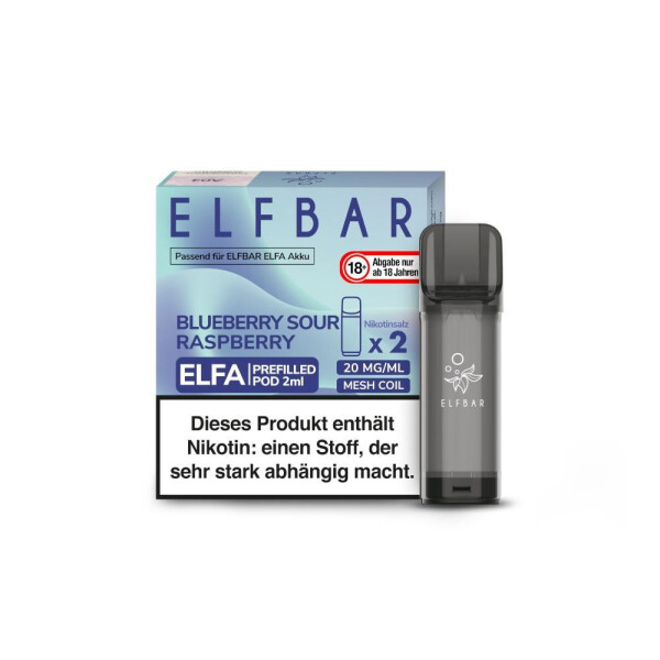 Elfbar Elfa Pod - Blueberry Sour Raspberry - 20 mg/ml (2 Stück)