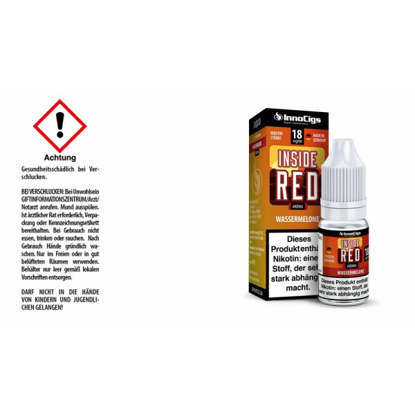 Inside Red Wassermelonen Aroma - Liquid für E-Zigaretten - 18 mg/ml (10er Packung)