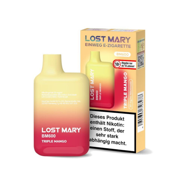 Lost Mary BM600 - Einweg E-Zigarette - Triple Mango - 20 mg/ml (1er Packung)