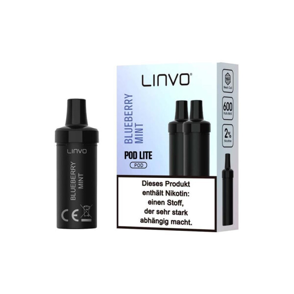 Linvo Pod Lite Cartridge - Blueberry Mint - 20 mg/ml (2 Stück pro Packung)