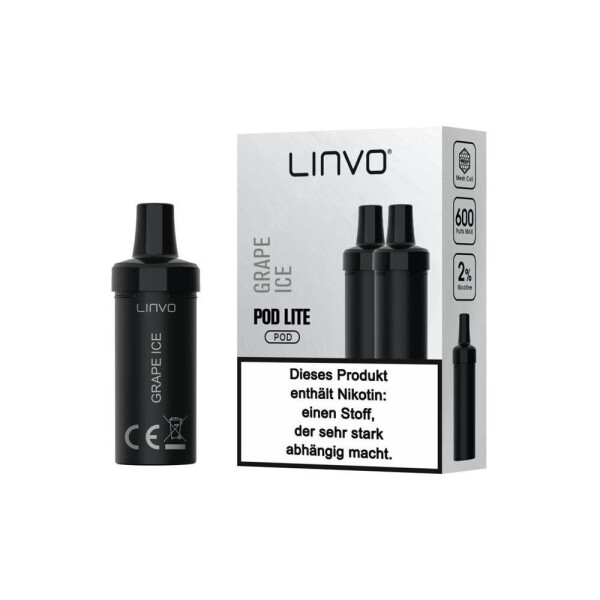 Linvo Pod Lite Cartridge - Grape Ice - 20 mg/ml (2 Stück pro Packung)