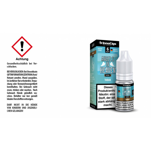Angels in Heaven Tabak Aroma - Liquid für E-Zigaretten - 6 mg/ml (10er Packung)
