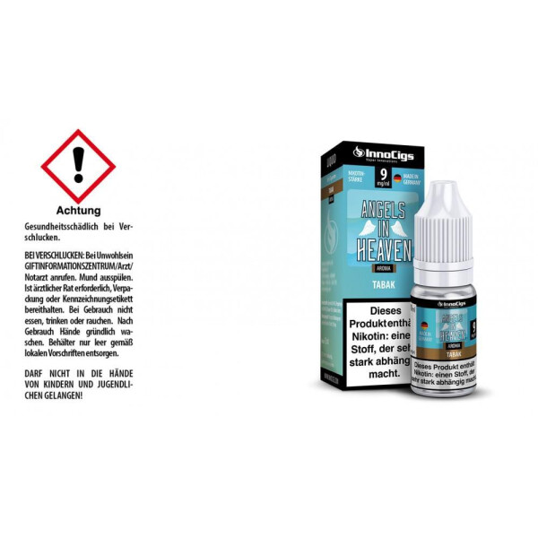 Angels in Heaven Tabak Aroma - Liquid für E-Zigaretten - 9 mg/ml (10er Packung)