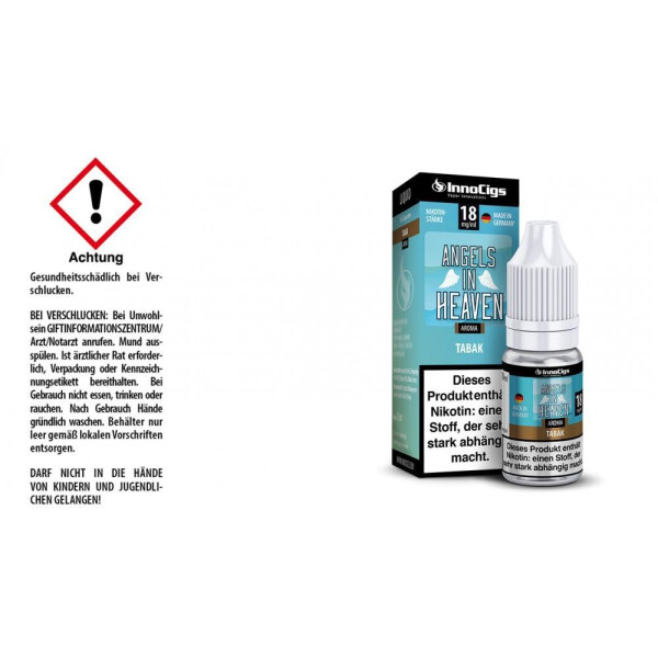Angels in Heaven Tabak Aroma - Liquid für E-Zigaretten - 18 mg/ml (10er Packung)