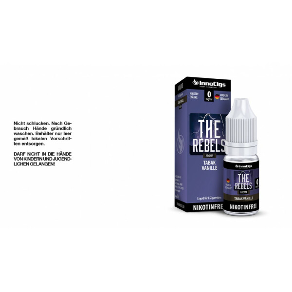 The Rebels Tabak Vanille Aroma - Liquid für E-Zigaretten - 0 mg/ml (1er Packung)