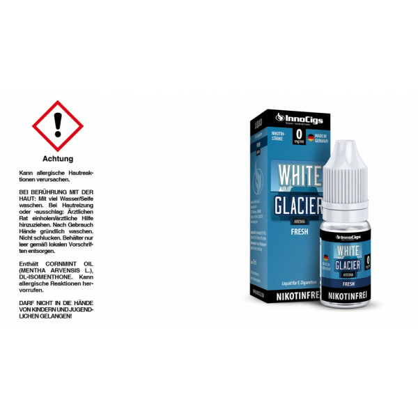White Glacier Fresh Aroma - Liquid für E-Zigaretten - 0 mg/ml (1er Packung)