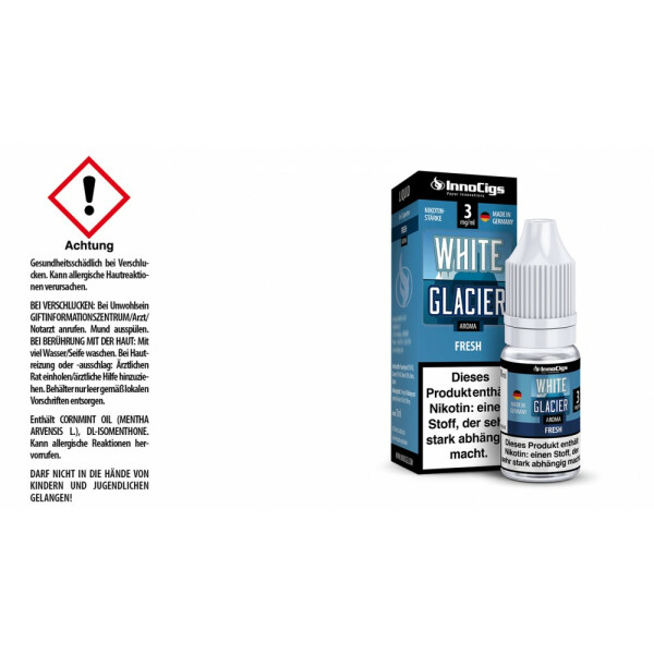 White Glacier Fresh Aroma - Liquid für E-Zigaretten - 3 mg/ml (1er Packung)