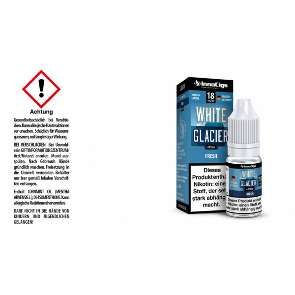 White Glacier Fresh Aroma - Liquid für E-Zigaretten - 18 mg/ml (1er Packung)