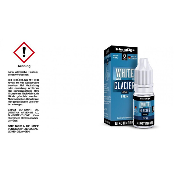 White Glacier Fresh Aroma - Liquid für E-Zigaretten - 0 mg/ml (10er Packung)
